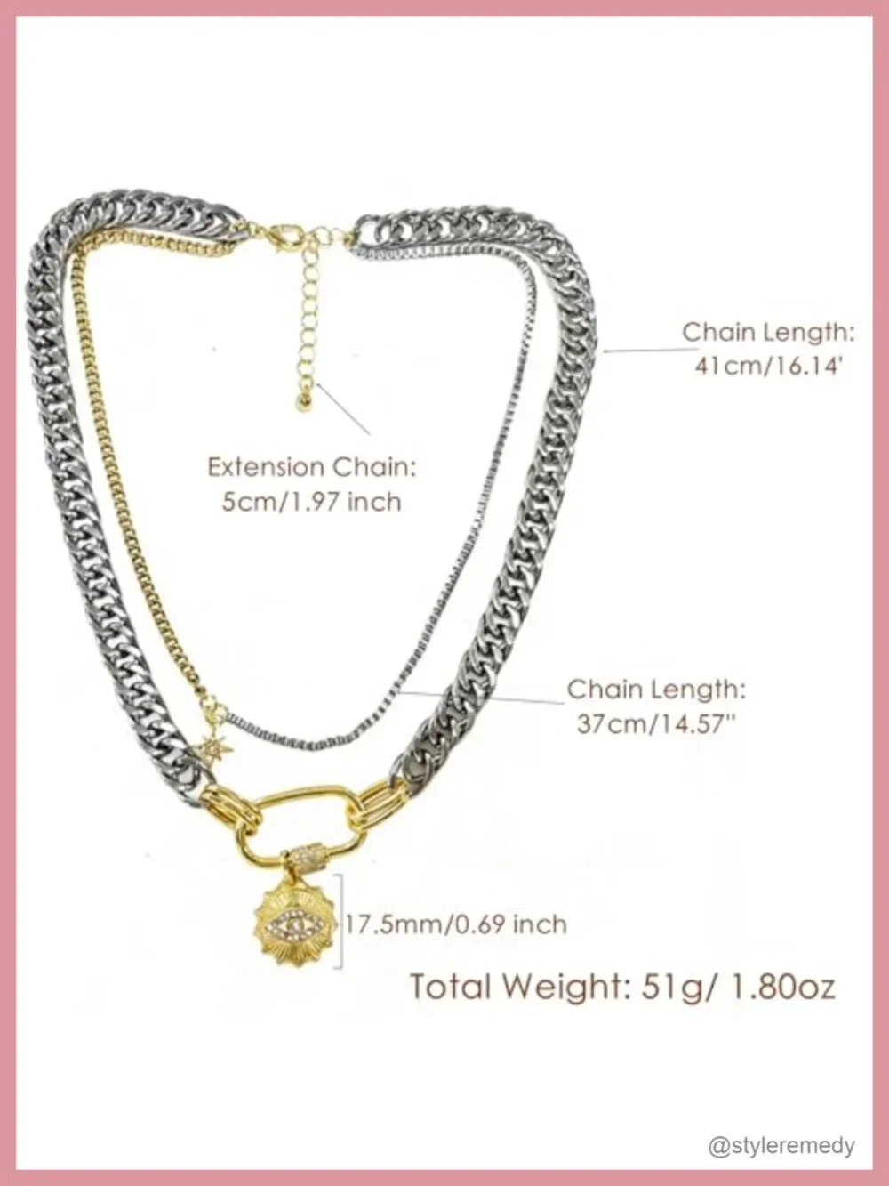 Layered Beaded Charm Choker Necklace Set with Evil Eye